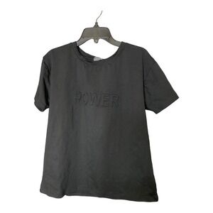 Giorno Mimosa Women's Size Large Power T Shirt Matte Black Short Sleeve NWT